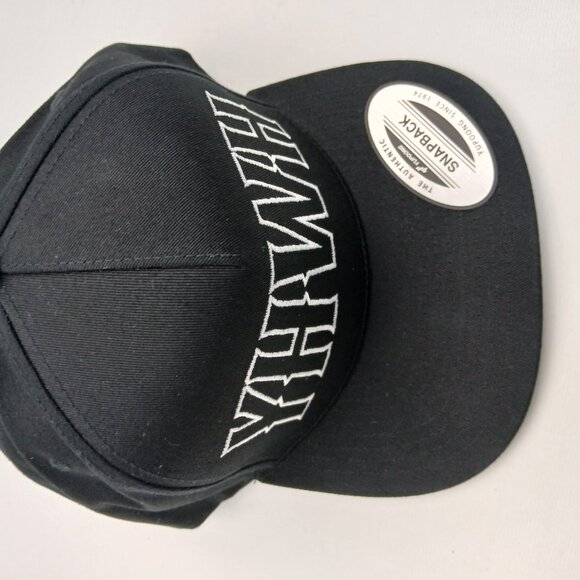 Solid Black Flatbill Mesh Snapback Yahweh Embroidered - Picture 4 of 4